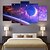 cheap Landscape Prints-Unframed 5 Panels Space Universe earth light painting  canvas art painting wall art