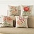 olcso virágos és növényi stílusban-vintage virágos dupla oldalsó párnahuzat 4db puha dekoratív négyzet alakú párnahuzat párnahuzat hálószoba nappali kanapé kanapé fotel