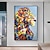 cheap Animal Paintings-Mintura Handmade Colorful Lion Oil Paintings On Canvas Wall Art Decoration Modern Abstract Aniaml Picture For Home Decor Rolled Frameless Unstretched Painting