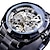 abordables Montres Mécaniques Homme-Forsining hommes montre mécanique luxe grand cadran mode affaires creux squelette automatique à remontage automatique lumineux étanche en acier inoxydable montre