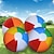 رخيصةأون حفلة الصيف في هاواي-كرة شاطئ قابلة للنفخ بستة ألوان، كرة لعب مائية للأطفال، كرة إعلانية ملونة