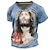 billiga herr 3d-tröja-Herr T-shirt Grafisk Tro Rund hals Kläder 3D-tryck Utomhus Dagligen Kortärmad Mönster Vintage Mode Designer