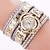 cheap Quartz Watches-Luxury Ladies Fashion Love Dial Bracelet Watch Women Dress Rhinestone Soft Strap Quartz Watches Montre Femme
