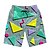 abordables Fondos-Retro Antiguo Años 80 Pantalones cortos de playa muñeca Disfraz Hombre Vacaciones Playa Desfile del orgullo Adulto Pantalones cortos