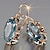 cheap Earrings-Women&#039;s Zircon Earrings Retro Precious Personalized Vintage Earrings Jewelry Red / Royal Blue / Dark Blue For Wedding Party 1 Pair