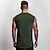 ieftine Tricouri de Sală-Bărbați Bluză Vest Top Sub Cămașă Cămașă fără mâneci Simplu În V Casual Concediu Fără manșon Îmbrăcăminte Sport Modă Ușor Muşchi