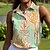 billige Kvinners golfklær-Acegolfs Dame POLO T-skjorte Golf skjorte Button Up Polo Rosa Blå Lilla Ermeløs Golfklær Golf klær Blomstret Dame golfantrekk Klær Antrekk Bruk klær
