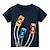 abordables T-shirts et chemises pour garçons-T-shirt Tee Enfants Garçon Bande dessinée Automatique Manche Courte Col ras du cou Coton Haut pour enfants Extérieur Sportif Mode du quotidien Eté bleu marine 2-8 ans