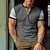 billige Casual T-shirts til mænd-Herre Henley-skjorte Tee Top Farveblok Henley Gade Ferierejse Kort Ærme Patchwork Tøj Mode Basale