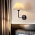voordelige LED-wandlampen-lightinthebox wandkandelaars 1 stuks witte stoffen lampenkap gouden wandlamp kolombeugel wandverlichting badkamer dressoir bedrade lamp toepasbaar op woonkamer slaapkamer eetkamer 110-240v