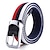 cheap Men&#039;s Belt-Men&#039;s Canvas Belt Braided Belts Black White Polyester Alloy Stripe Daily Wear Going out Weekend