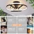 preiswerte Deckenventilator-Leuchten-LED-Deckenventilatoren, dimmbar mit Fernbedienung, Blumendesign, 55 cm, Unterputz-Deckenleuchte, Acryl-Lampenschirm, Kronleuchter, Schlafzimmer, Wohnzimmer