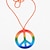 cheap HawaiianSummer Party-Colorful Peace Charm Necklace Hippie Set Accessories Peace Charm Clothing Decoration
