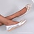 abordables Sandalias planas de mujer-Mujer Bailarinas Slip-Ons Zapatos brillantes y brillantes Zapatos De Vestir Tallas Grandes Boda Fiesta Exterior Color sólido Verano Pedrería Cristal Tacón Plano Dedo redondo Elegante Vintage Moda