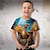 preiswerte 3D-T-Shirts für Jungen-Jungen 3D Graphic Dinosaurier Drache T-Shirt Kurzarm 3D-Druck Sommer Frühling Aktiv Sport Modisch Polyester kinderkleidung 3-12 Jahre Outdoor Casual Täglich Regular Fit