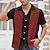 billiga Bowlingskjortor för män-Herr Skjorta Knapp upp skjorta Casual skjorta Sommarskjorta Bowlingskjorta Svart Vit Blå Röd Grön Kortärmad Färgblock Nedvikt Gata Dagligen Mönster Kläder Mode Femtiotal Ledigt Bekväm
