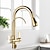 cheap Pullout Spray-Kitchen faucet - Two Handles One Hole Electroplated / Painted Finishes Pull-out / Pull-down / Tall / High Arc / Purified water Centerset Modern Contemporary Kitchen Taps