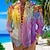olcso Férfi hawaii ing-férfi ing virágos grafikai állvány gallér sárga rózsaszín kék lila zöld szabadtéri utca hosszú ujjú mintás ruházat ruházat divat utcai ruházat tervező alkalmi
