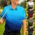 cheap Men&#039;s Golf &amp; Tennis Clothing-Men&#039;s Polo Shirt Golf Shirt Quick Dry Regular Fit Polo T Shirt Moisture Wicking Top Short Sleeve Lightweight Breathable Gradient Color Shirt for Tennis Golf Running Athletic Workout