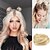 cheap Chignons-2pcs Mini Claw Clip in Messy Space Bun Hair Pieces Cat Ears Fake Synthetic Hair Chignon Donut Hair Bun Extensions Wig Accessory Updo Hairpieces for Women Girls