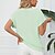 economico Top da donna Basic-Per donna maglietta Chiffon Largo Tinta unita / tinta unita Essenziale A V Manica rimboccata Estate verde pisello Nero Bianco Rosa Azzurro cielo