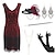 cheap Historical &amp; Vintage Costumes-Retro Vintage Roaring 20s 1920s Flapper Dress Outfits Flapper Headband Christmas Party Dress Drop Earrings Pearl Necklace The Great Gatsby Women&#039;s Sequins Tassel Fringe Costume Attire Christmas Party