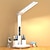 billige Skrivebordslamper-bordlampe led dobbelthodet multifunksjon sammenleggbar touch med kalenderklokke usb-bordlampe for soverommet leselys