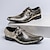 Χαμηλού Κόστους Ανδρικά Oxfords-Ανδρικά Οξφόρδη Τα επίσημα παπούτσια Φόρεμα Παπούτσια Βρετανικά στυλ παπούτσια Μεταλλικά Παπούτσια Καθημερινό Βρετανικό Γάμου Πάρτι &amp; Βραδινή Έξοδος PU Πόρπη Ασημί Μαύρο Χρυσό Άνοιξη Φθινόπωρο