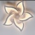 זול אורות מאוורר תקרה-מאווררי תקרה לד ניתנים לעמעום עם עיצוב פרחים קונטרה מרחוק 25.7 אינץ&#039; מנורת תקרה 5 ראשים מנורת תקרה מנורת אהיל אקרילי נברשת חדר שינה סלון