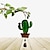 baratos Espanta-espíritos-1pc cactus sinos de vento interior exterior móveis românticos sinos pendurado ornamento para janela varanda jardim pátio quintal quintal ou decoração festival 14.5x36cm/5.7&#039;&#039;x14&#039;&#039;