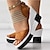 cheap Women&#039;s Sandals-Women&#039;s Sandals Comfort Shoes Daily Solid Color Summer Wedge Heel Open Toe Fashion Casual Satin Ankle Strap Black Brown khaki