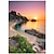 cheap Diamond Painting-Sunset Seaside Landscape 5D Diamond Painting DIY Art Wall Hanging Home Décor Decoration for Adults Kids Gift 30*40cm/20*30cm