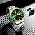 levne Quartz hodinky-Muži Křemenný Luxus Velký ciferník Módní Obchodní Svítící Kalendář datum Chronograf Pásek z nerezové oceli Hodinky