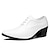 ieftine Oxfords Bărbați-pantofi derby oxford pentru bărbați pantofi de rochie smoking pantofi cu toc gros pantofi de afaceri britanici petrecere de nuntă și seară piele lăcuită cu șireturi pantofi pentru creșterea înălțimii negru alb primăvară toamnă