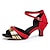 Недорогие Обувь для латиноамериканских танцев-Жен. Обувь на каблуках Сандалии Сексуальная обувь Комфортная обувь Для вечеринок Повседневные На низком каблуке Открытый мыс Элегантный стиль Мода Готика Сатин Крест ремешок