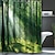 billige Dusjforheng-dusjforheng skoglandskapsdesign baderomsinnredning vanntett stoff dusjforhengsett med 12 pakke plastkroker