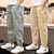 cheap Bottoms-Boy Linen Pants Trousers Pocket Solid Color Breathable Soft Comfort Pants Outdoor Sports Daily Basic Black Green khaki Mid Waist