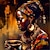 cheap People Prints-People Wall Art Canvas African Woman Prints and Posters Abstract Portrait Pictures Decorative Fabric Painting For Living Room Pictures No Frame