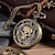 tanie Zegarki kieszonkowe-Vintage brąz steampunk kwarcowy zegarek kieszonkowy hollow karaibski pirat czaszka głowa horror z łańcuszkiem dla kobiet mężczyzn wisiorek naszyjnik