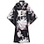 billiga Kimono-Dam Badrock Kimono Kimono tillbehör Kläder Retro / vintage Cosplay Lolita Gatustil Japansk traditionell Uniformer Flapper Jul Halloween Karnival Nyår alla hjärtans dag Maskerad Första april Dag för