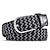 cheap Men&#039;s Belt-Unisex Braided Belts Fashionable Simple Knit Buckle Belt Black White Canvas Alloy Plain Outdoor Sports Ideal Gift