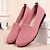cheap Women&#039;s Slip-Ons &amp; Loafers-Women&#039;s Flats Slip-Ons Comfort Shoes Outdoor Daily Solid Color Summer Flat Heel Round Toe Casual Minimalism Walking Tissage Volant Loafer Black Pink Red