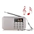 cheap MP3 player-Portable Digital AM FM Radio Media Speaker MP3 Music Player Support TF Card / USB Disk with LED Screen Display and Emergency Flashlight Function