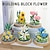 billige Byggelegetøj-kvindedagsgaver byggeklodser, skab smukke blomsterbuketter med dette 1 stk. blomsterbyggesæt - perfekt til voksne&amp;amp; børn! mors dags gaver til mor