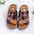 abordables Sandalias de hombre-Hombre Sandalias Zapatillas al aire libre Zapatos de Paseo Vintage Casual Exterior Playa Cuero Sintético Transpirable Cómodo Antideslizante Hebilla Negro Marrón Verano Primavera