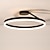 voordelige Dimbare plafondlampen-led plafondlamp 19,5&quot; 1-licht ring cirkel ontwerp dimbaar aluminium geverfde afwerkingen luxe moderne stijl eetkamer slaapkamer hanglampen 110-240v