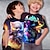 billige drenges 3d t-shirts-Drenge 3D Tegneserie Dinosaurus T-shirt Kortærmet 3D-udskrivning Sommer Forår Aktiv Sport Mode Polyester Børn 3-12 år udendørs Afslappet Daglig Regulær