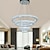 billiga Globdesign-led kristallkronor moderna led ringar taklampa justerbar taklampa i rostfritt stål för vardagsrum matsal hotellobby trappor villa dimbar