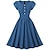 preiswerte Historische &amp; Vintage-Kostüme-Retro Vintage 1950s Rockabilly A-Linie Kleid Swing-Kleid Flare-Kleid Damen Einfarbig Maskerade Casual Kleid