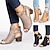 ieftine Botine-Pentru femei Sandale Cizme Blocați sandale pentru toc Mărime Plus Size Sandale Cizme Cizme de vară În aer liber Plajă Culoare solidă Ghete Botine Vară Toc Îndesat Elegant Casual minimalism Imitație